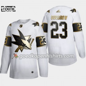 San Jose Sharks Barclay Goodrow 23 Adidas 2019-2020 Golden Edition Wit Authentic Shirt - Kinderen